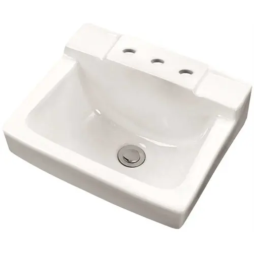 Gerber G0012354 West Point 12 in. Space Saver Wall Hung Sink Basin in White