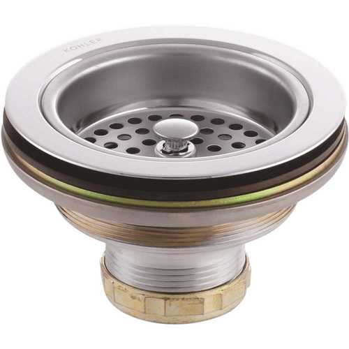 Duostrainer 4-1/2 in. Sink Strainer in Polished Chrome