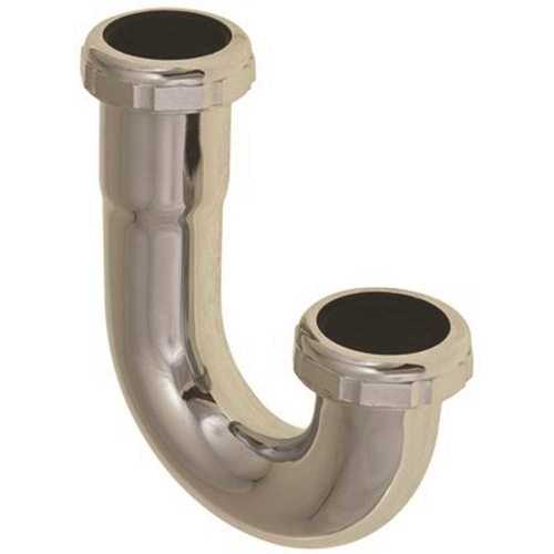 1-1/4 in. Brass 45-Degree J-Bend, 20-Gauge in Chrome