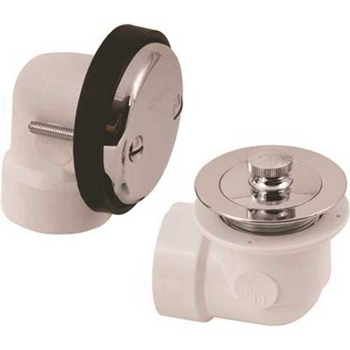 Gerber 0041652 1-1/2 in. PVC White Lift and Turn Drain in Chrome