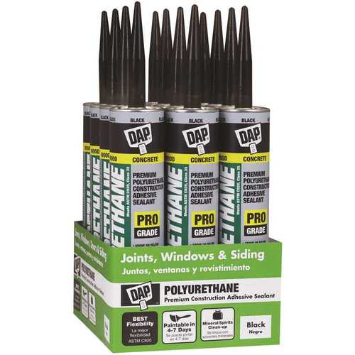 DAP 7079818816 Polyurethane 10.1 oz. Black Premium Construction Adhesive Sealant