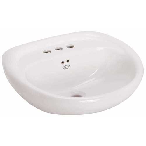 Select 19-1/2 in. Pedestal Sink Basin in White