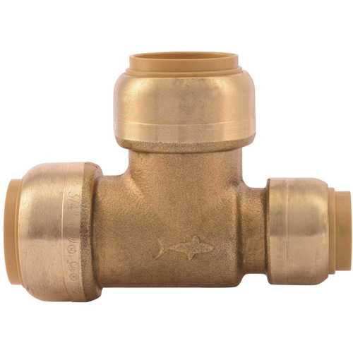 3/4 in. x 1/2 in. x 3/4 in. Brass Push-to-Connect Tee