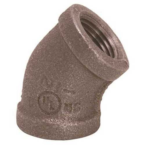 Proplus 45025 1/2 in. Black Malleable 45-Degree Elbow