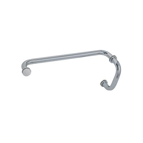 Brushed Satin Chrome 6" Pull Handle and 12" Towel Bar BM Series Combination With Metal Washers
