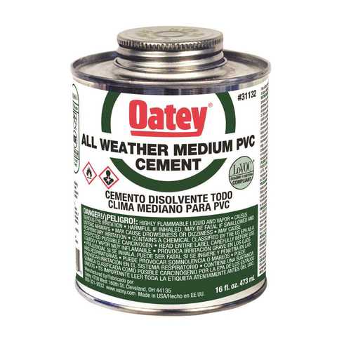 Oatey 31132 16 oz. All Weather Clear PVC Cement