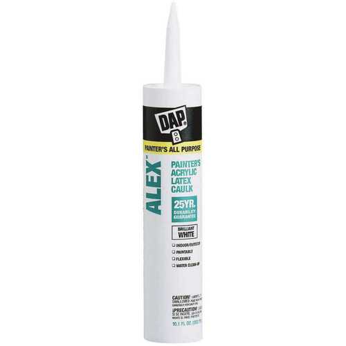 DAP 18609-XCP12 18670 Painter's Acrylic Latex Caulk, White, 40 to 100 deg F, 10.1 oz Cartridge - pack of 12