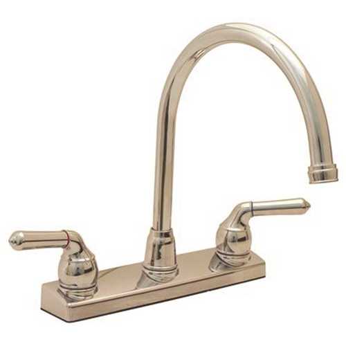 Proplus 120375 2-Handle Standard Kitchen Faucet in Chrome