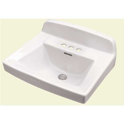 Monticello II 18.5 in. Wall Hung Sink Basin in White