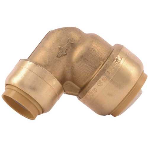 SharkBite U274LF 1/2 in. x 3/4 in. Brass Push-to-Connect 90-Degree Reducer Elbow