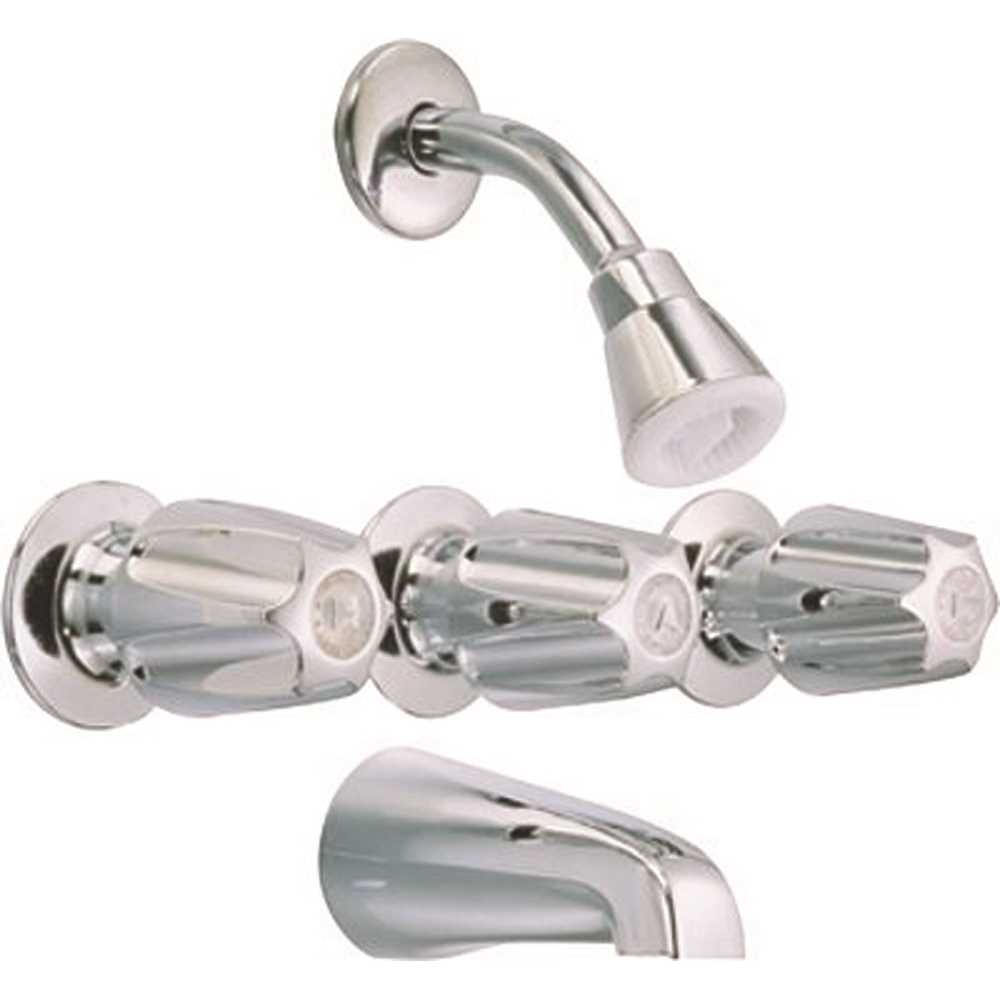 REVERE & SAVANNAH Three Handle Tub And Shower Set D2100