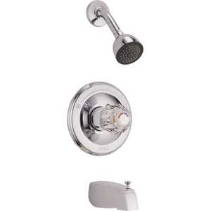 Delta Classic 1-Handle Slip On Spout Tub and Shower Faucet Trim Kit in Stainless
