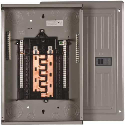 PL Series 125 Amp 16-Space 24-Circuit Main Lug Indoor Load Center Gray