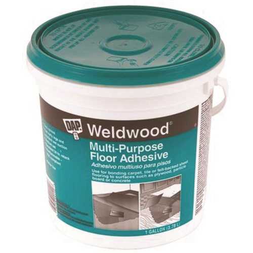 Floor Adhesive, Paste, Slight, Off-White, 1 gal Pail