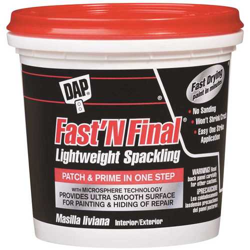 DAP 7079812141 Fast 'N Final 16 oz. Lightweight Spackling in White