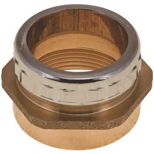 Trap Adapter, 1-1/2 in. x 1-1/2 in. Brass Finish