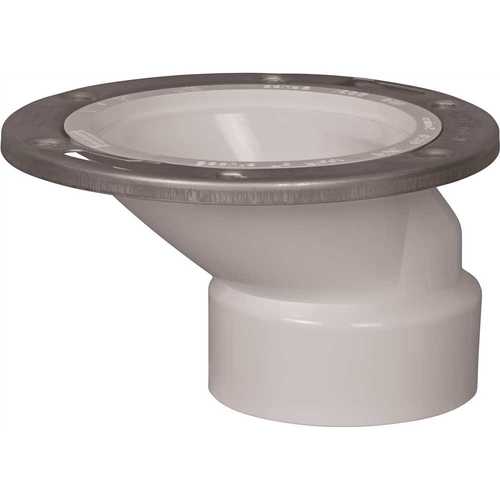 3 in. x 4 in. DWV PVC Closet Flange White