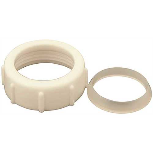 1-1/4 in. PVC Slip-Joint Nut and Washer White