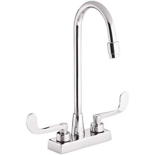 Kohler K-7305-5A-CP Triton 4 in. Centerset 2-Handle High-Arc Commercial Bathroom Faucet in Polished Chrome