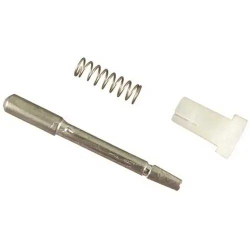 White Plastic/Metal Spring Plunger