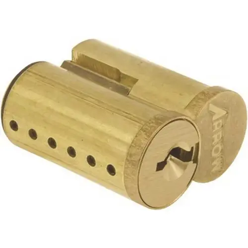 A Keyway 6-Pin Uncombinated IC Core in Dull Brass Color/Finish Family