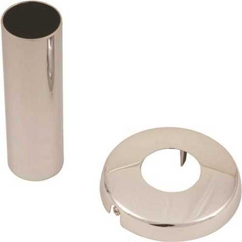 4 in. Escutcheon and Sliding Sleeve in Chrome