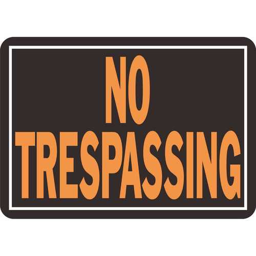 10 in. x 14 in. Aluminum No Trespassing Sign - pack of 12