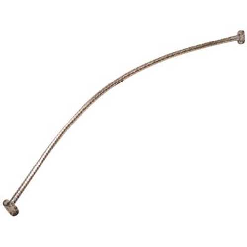National Brand Alternative C60BS 60 in. Stainless Steel Curved Shower Rod in Polished Finish