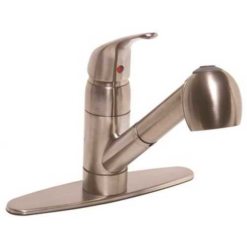 Premier 65826W-1004 Bayview Single-Handle Pull-Out Sprayer Kitchen Faucet in Brushed Nickel BRUSH NICKEL