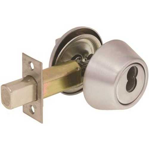 D60 Single Cylinder IC Core Deadbolt 2-3/4 in. BS in Dull Chrome