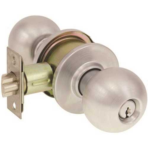 Arrow Lock M11BD-300-111-26D-KA4 MK BS AR1 Dull Chrome 2-3/8 in. Entry Lockset Ball Door Knob