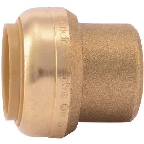 SharkBite U520LF 1 in. Brass Push-to-Connect End Stop Fitting