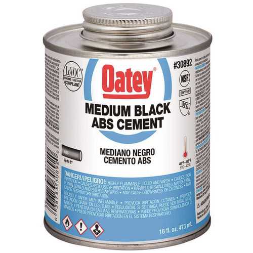Oatey 308923 Solvent Cement, Opaque Liquid, Black, 16 oz Can
