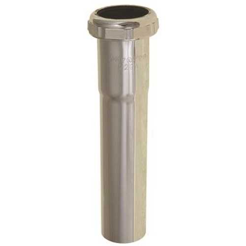 1-1/4 in. x 6 in. Brass Extension Tube with Slip Joint, Chrome, 22-Gauge