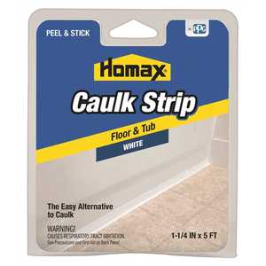 Homax 34030 Tub and Floor Caulk Strip 1-1/4 in. x 5 ft. White