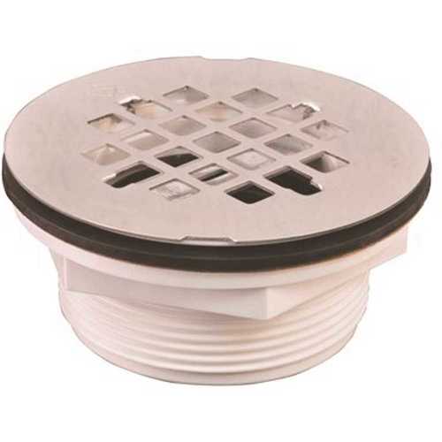 Proplus 173226 2 in. x 2 in. No-Caulk Shower Drain Color/Finish Family