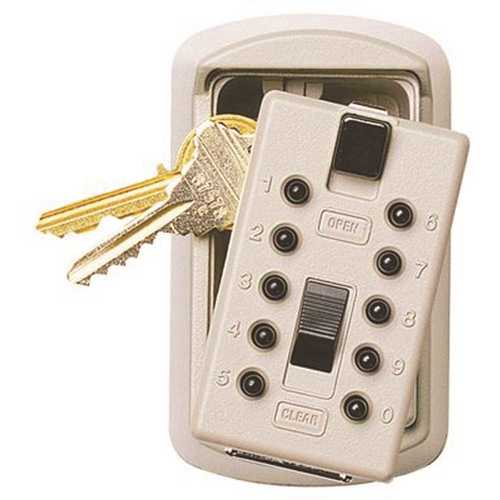 Kidde 001414 Mounted 2-Key Box with Pushbutton Combination Lock, Clay