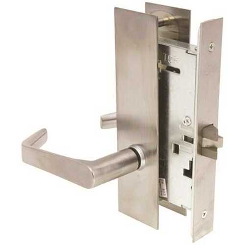 AB Series 2-3/4 in. Passage Mortise Lock Lever Lock BS Dull Chrome