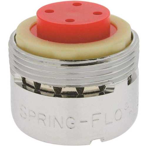 Spring-Flo 2.2 GPM 13/16 in. 27 Junior Male with Tightening Grooves Faucet Aerator Chrome - pack of 6