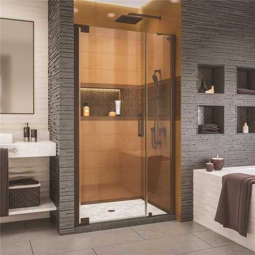 DreamLine SHDR-4325120-06 Elegance-LS 35-1/4 in. to 37-1/4 in. W x 72 in. H Frameless Pivot Shower Door in Oil Rubbed Bronze