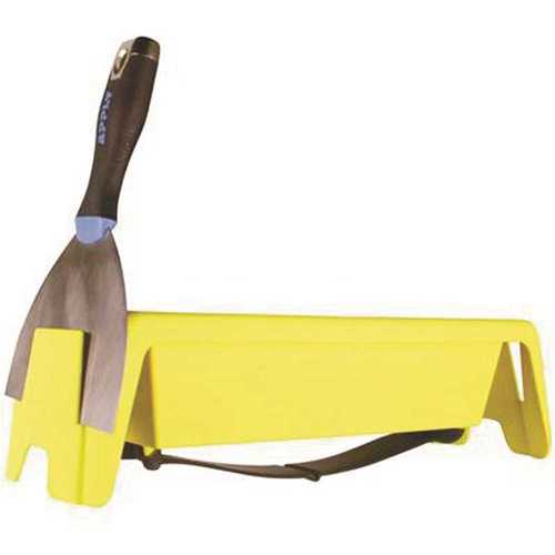 10 in. Plastic Mud Pan with Comfort Strap and Wiping Blade