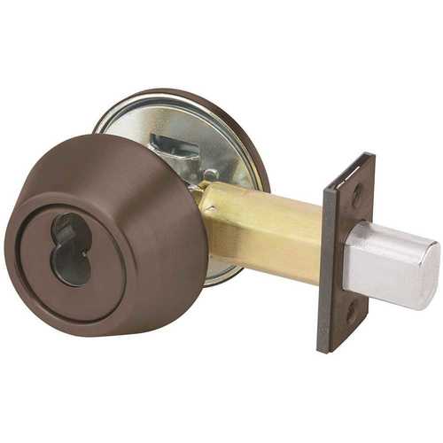 D Series Dark Satin Bronze Deadbolt Cylinder by Thumbturn SFIC Cylinder Prep Less Cylinder Dark Bronze