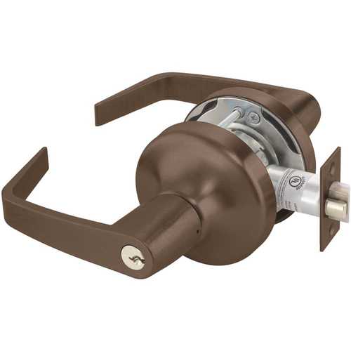 Satin Bronze Storeroom Function, Schlage C Keyed Cylindrical Handleset