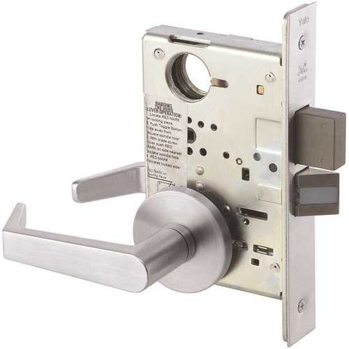 Rose Satin Chrome Mortise Augusta Lever Privacy Handleset