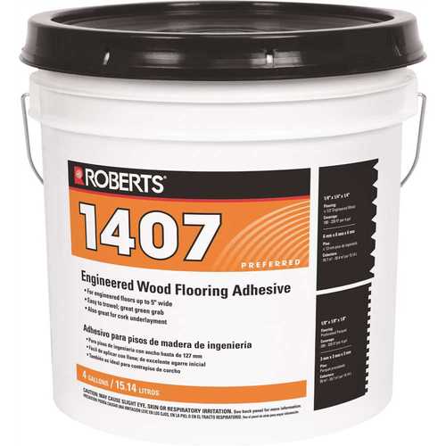 Roberts 1407-4 4 Gal. Engineered Wood Flooring Glue Adhesive