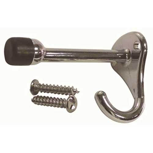 Brixwell 91-6A Combination Coat Hook and Bumper Chrome