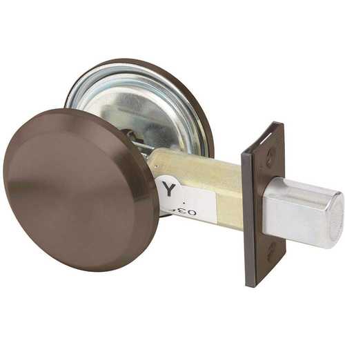 Blank Plate Thumbturn Yale Mechanical Deadbolt Dark Bronze