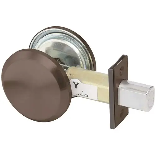 Blank Plate Thumbturn Yale Mechanical Deadbolt Dark Bronze