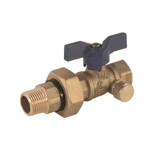 1/2 in. MNPT x 1/2 in. Flare Valve Bluecap li Gas Ball Valve with Dielectric Union  - pack of 8