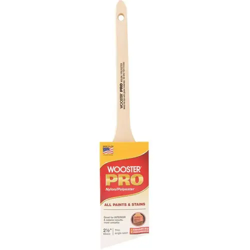 Wooster 0H21430024 2-1/2 in. Pro Nylon/Polyester Thin Angle Sash Brush